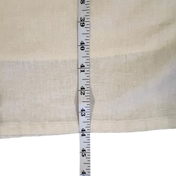 WHO WHAT WHERE Ivory Linen Babydoll Dress Size S Midi Minimalist Lagenlook Beach - Picture 8 of 11